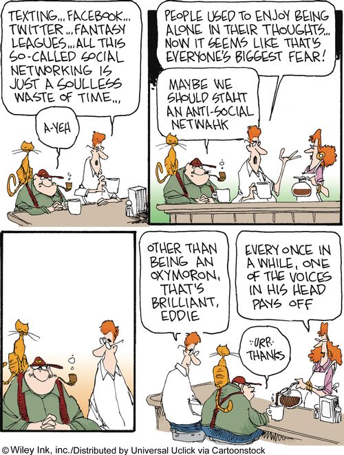 The anti-social network: '...All this so-called social networking is just a soulless waste of time...People used to enjoy being alone in their thoughts now it seems like that's everyone biggest fear!'