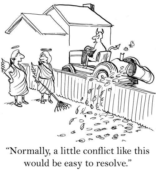 'Normally, a little conflict like this would be easy to resolve.'