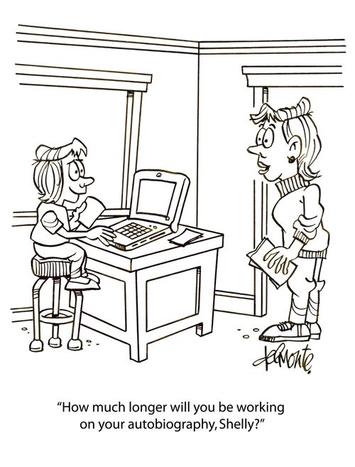 'How much longer will you be working on your autobiography, Shelly?'