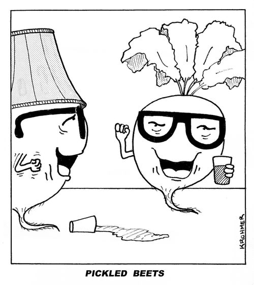 Pickled beets.