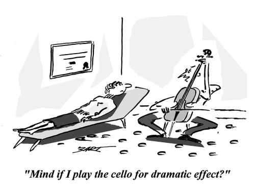 'Mind if I play the cello for dramatic effect?'