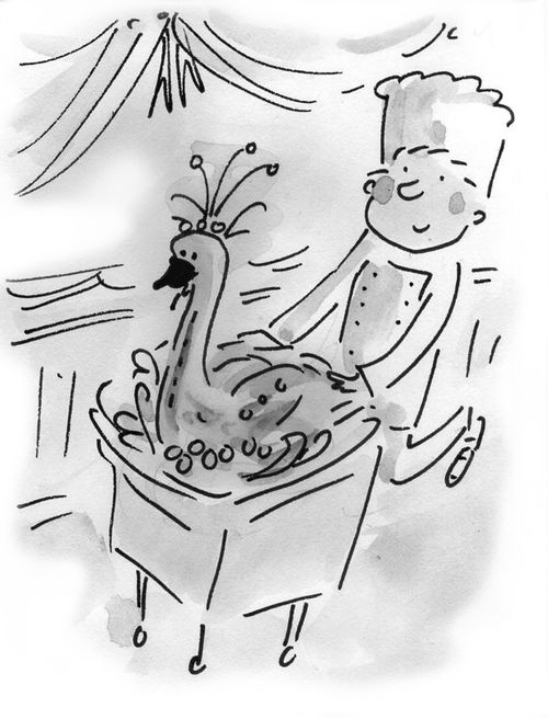 Swan dish.