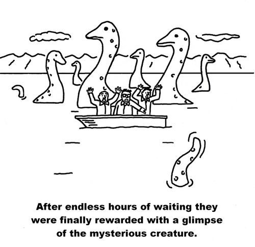 After endless hours of waiting they were finally rewarded with a glimpse of the mysterious creature.