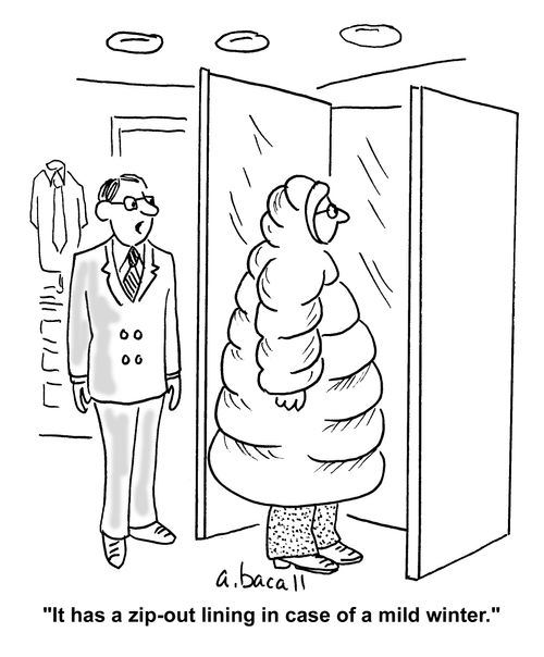 'It has a zip-out lining in case of a mild winter.'