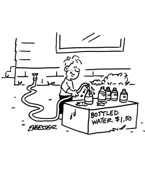 Child's 'bottled water' stand.