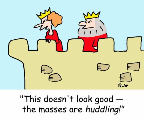 'This doesn't look good -- the masses are huddling.'