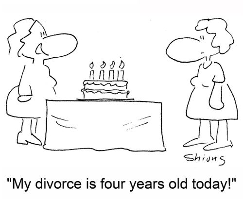 'My divorce is four years old today!'