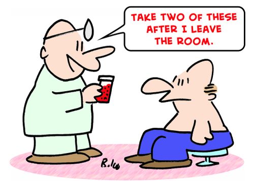 'Take two of these after I leave the room.'