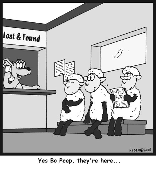 'Yes Bo Peep, they're here...'