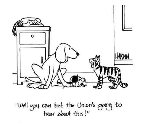 'Well you can bet the Union's going to hear about this!'