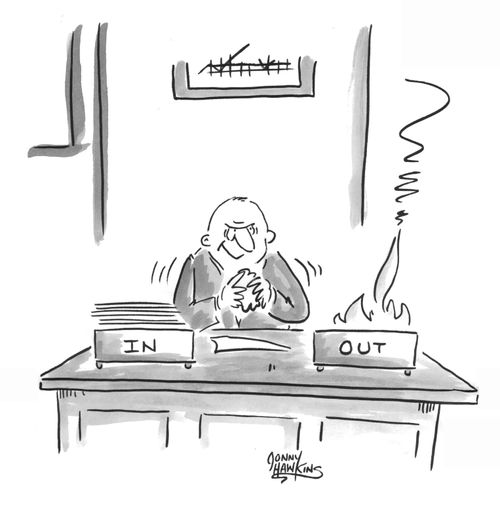 In Tray - Out Tray (on Fire)