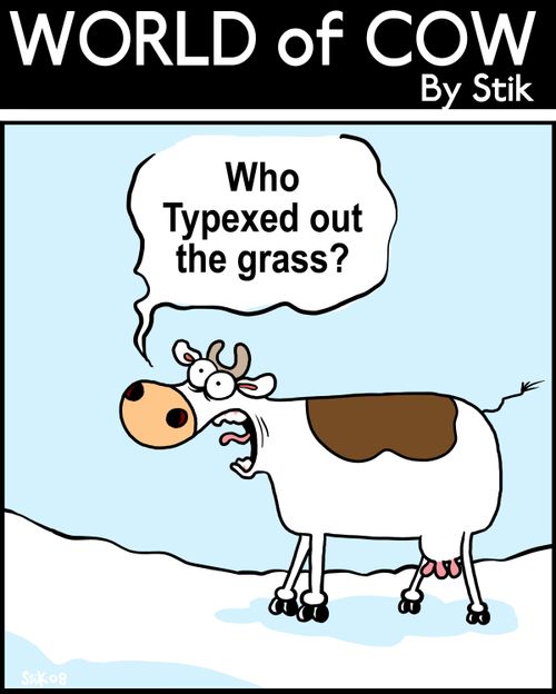 Who Typexed out the grass?