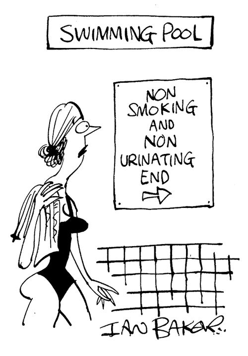 Non-Smoking and Non-Urinating End at Swimming Pool