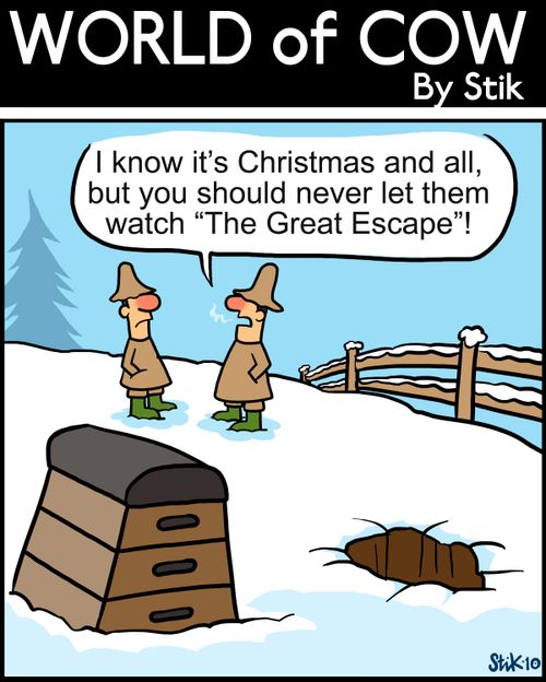 'I know this is Christmas and all, but you should never let them watch 'The Great Escape'!'