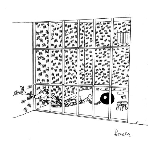 Prisoner runs out of wall space to count the days.