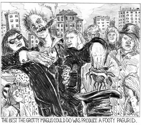 'The best the grotty magus could do was produce a footy pagurid.'