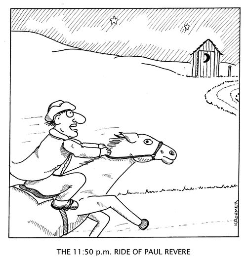 'The 11.50p.m. ride of Paul Revere.'