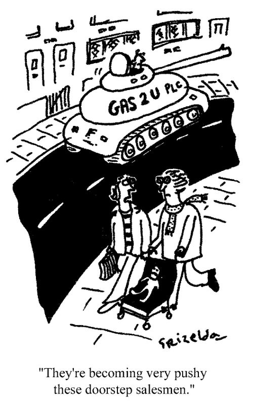 "They're becoming very pushy these doorstep salesmen."