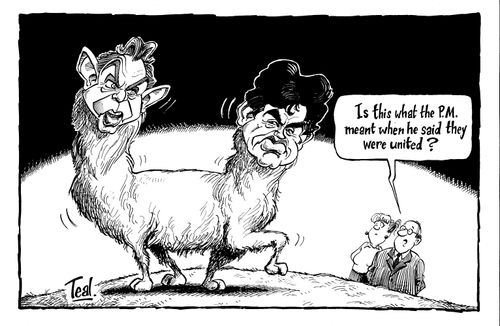 "Is this what the P.M. meant when he said they were united?"