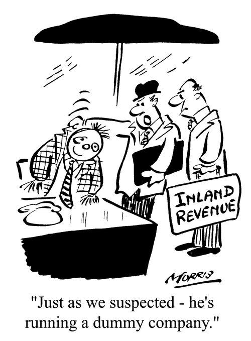 "Just as we suspected, he's running a dummy company"