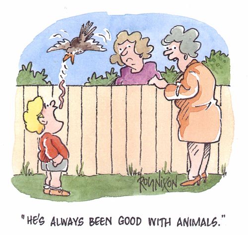 "He's always been good with animals"