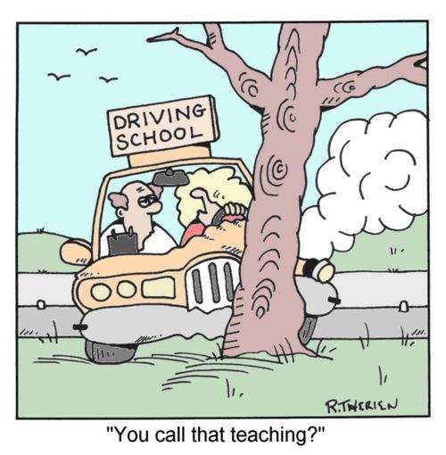 "You call that teaching." (Colour)