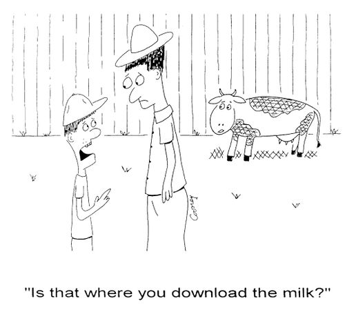 "Is that where you download the milk"