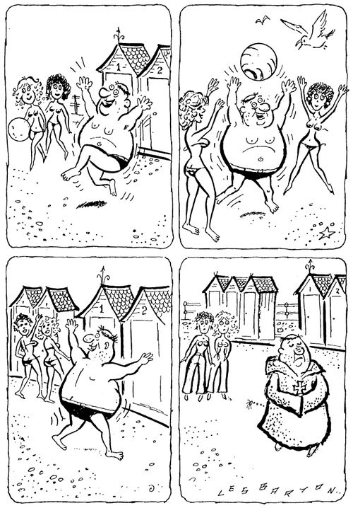 Monk on the beach