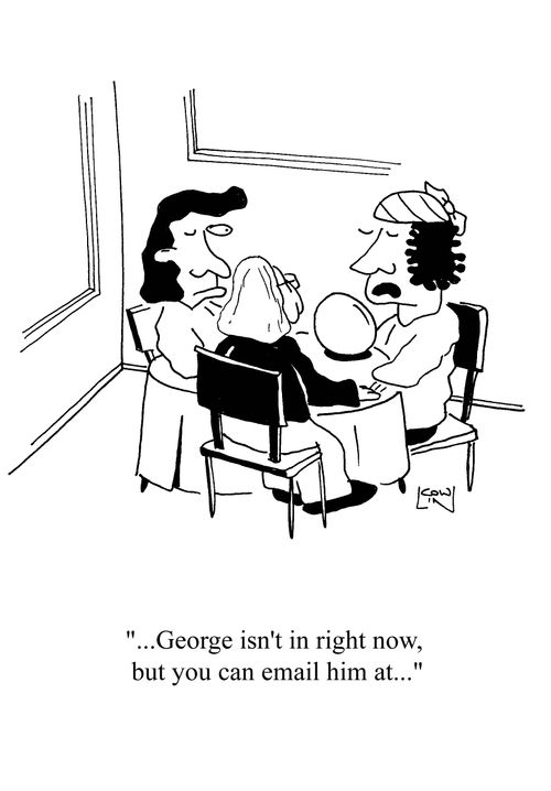 '...George isn't in right now, but you can email him at...'