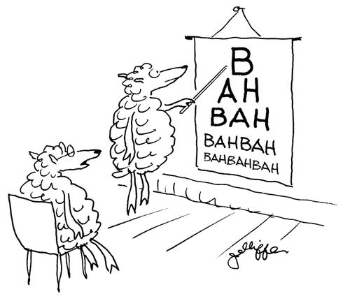 Sheep eye test: Bah bah bah...