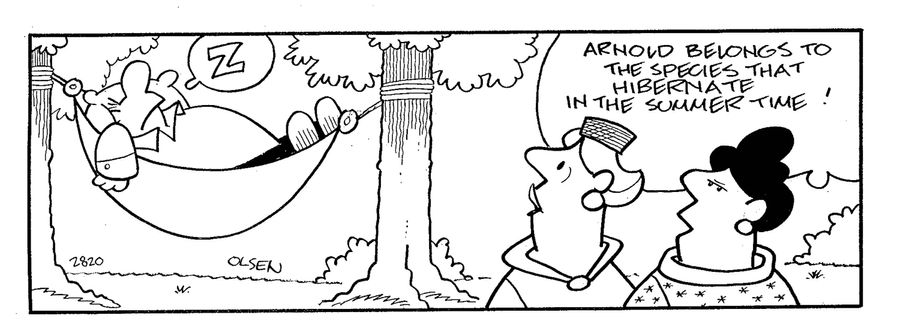 'Arnold belongs to the species that hibernate in the summertime.'