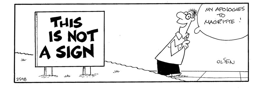 Sign that says 'This is not a sign.'