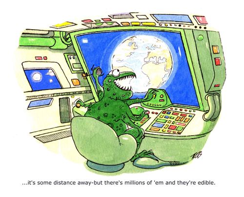 '...it's some distance away - but there are lots of 'em and they're edible.'