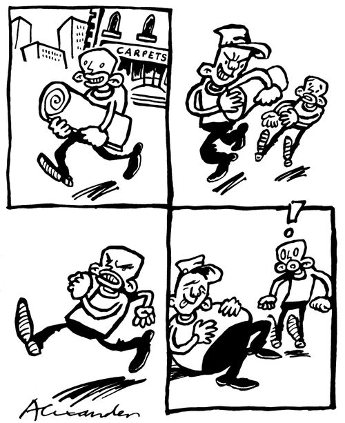 Carpet chase.
