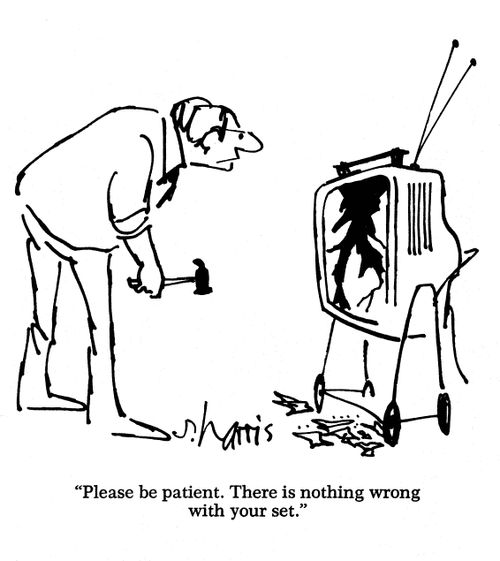 Please be patient. There is nothing wrong with your set.