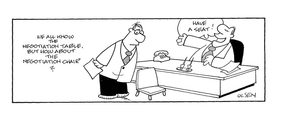 We all know the negotiation table, but how about the negotiation chair?