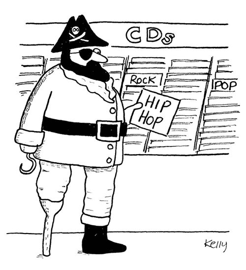Pirate buying hip hop.