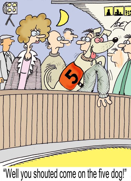 "Well, you shouted come on the five dog!"