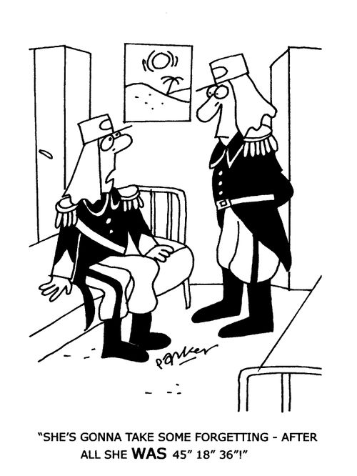 'She's gonna take some forgetting - after all she was 45' 18' 36'!'