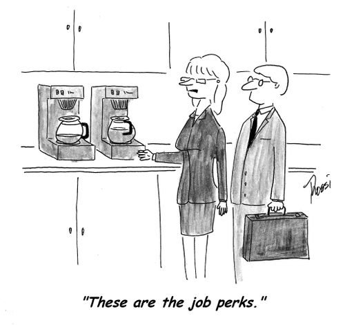'These are job perks.'