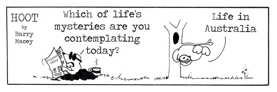 "Which of life's mysteries are you contemplating today?"