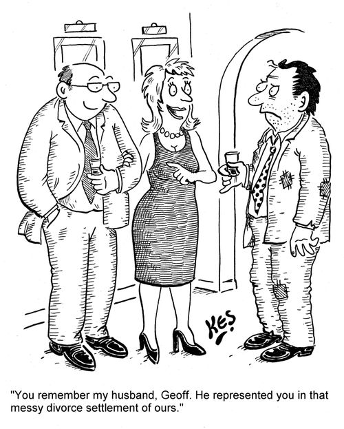 'You remember my husband, Geoff. He represented you in that messy divorce settlement of ours.'
