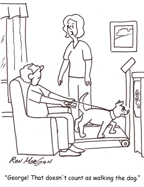 'George! That doesn't count as waking the dog.'