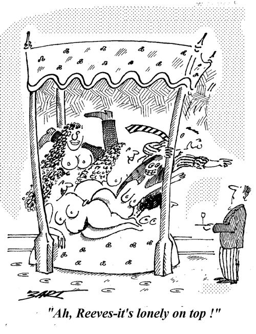 'Ah, Reeves - it's lonely on top!'