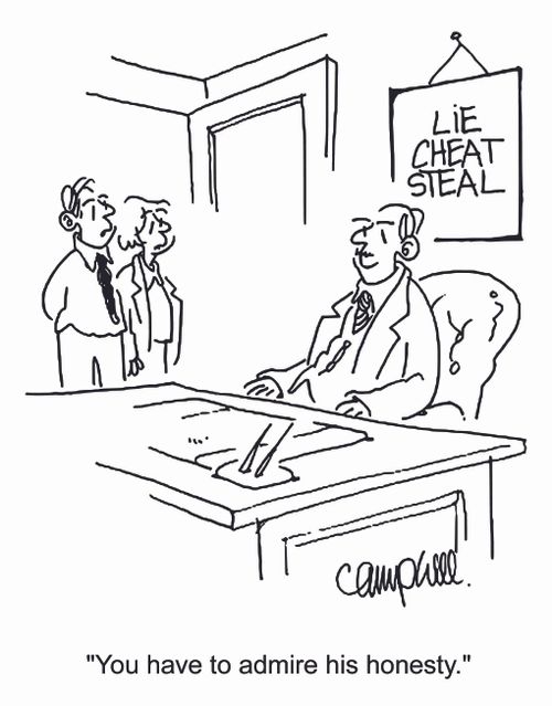 'You have to admire his honesty.'