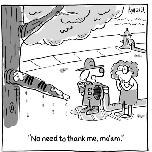 'No need to thank me, ma'am.'