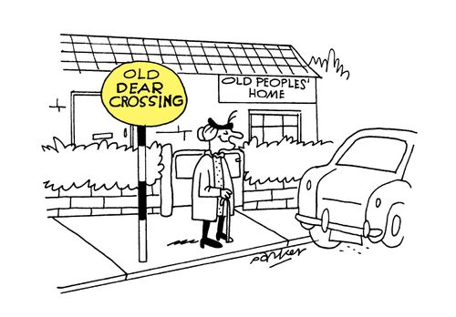 Old dear crossing.