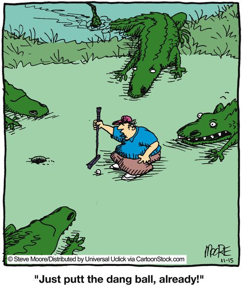 'Just putt the dang ball, already!'