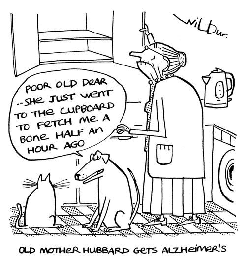 Old Mother Hubbard gets Alzheimer's.