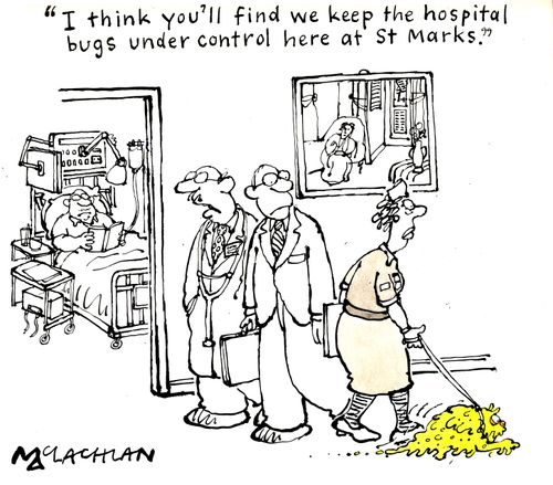 'I think you'll find we keep the hospital bugs under control here at St. Marks.'